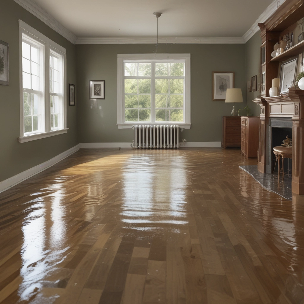 Water damage from a burst pipe documented for an insurance claim